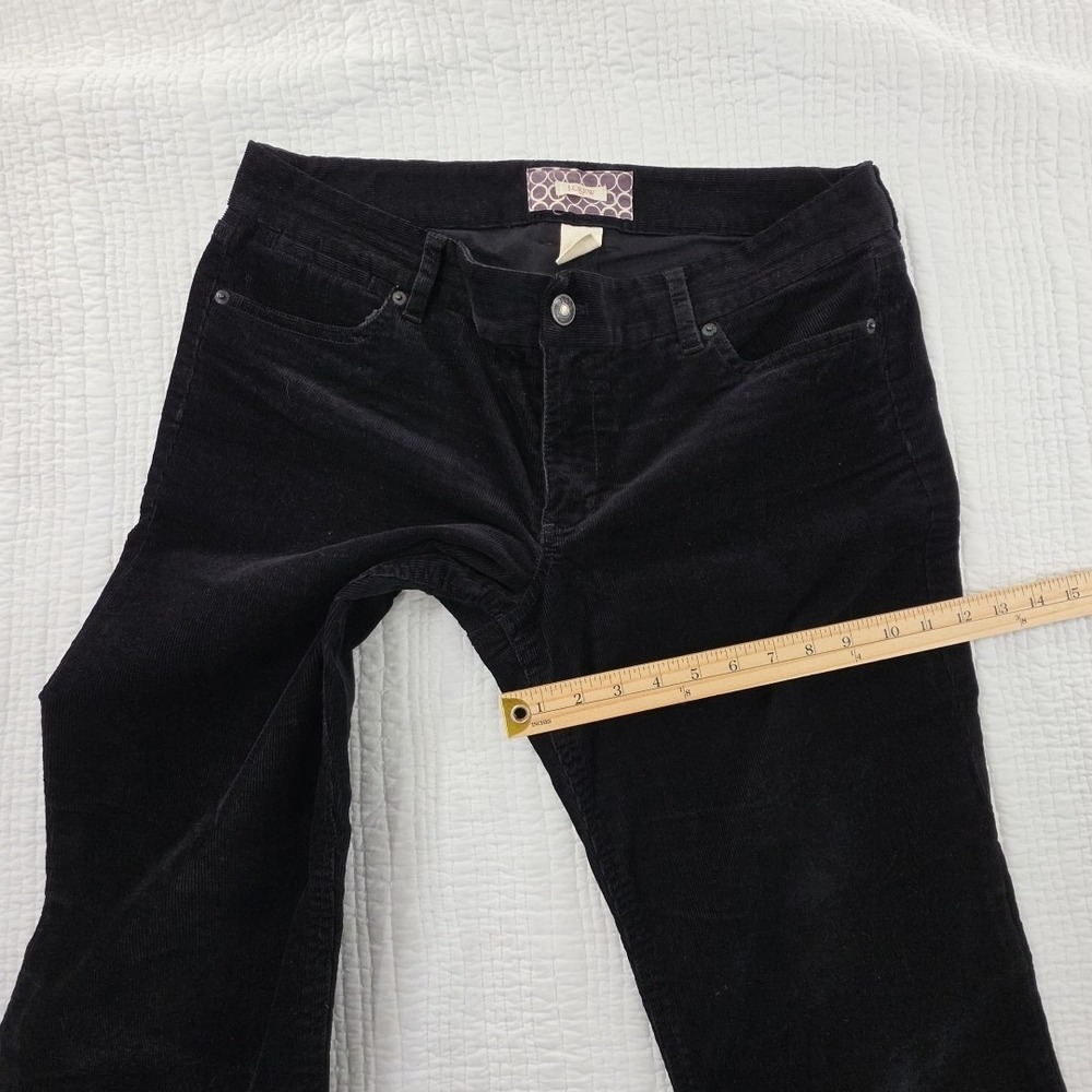 J. Crew Corduroy Pants Womens 12R (36x32) Black Bootcut Stretch Classic Preppy - Picture 15 of 16